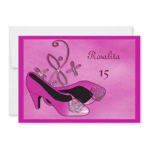 Hot Pink Heels Quinceanera 15th Birthday