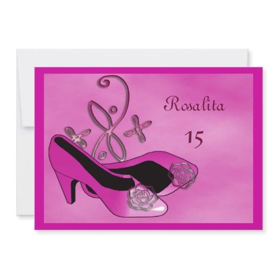 Hot Pink Heels Quinceanera 15th Birthday
