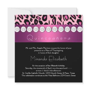 Hot Pink Leopard Quinceanera