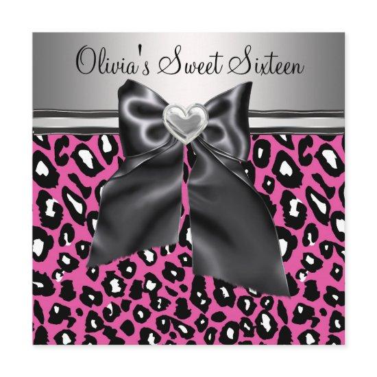 Hot pink Leopard Sweet Sixteen Birthday