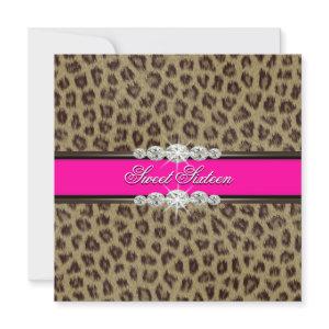 Hot Pink Leopard Sweet Sixteen Birthday Party