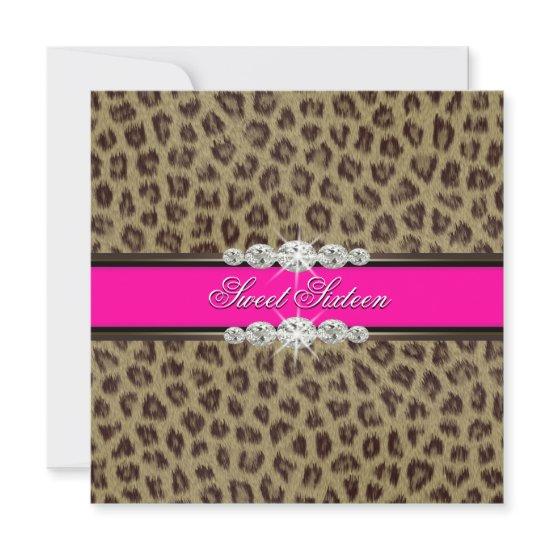 Hot Pink Leopard Sweet Sixteen Birthday Party