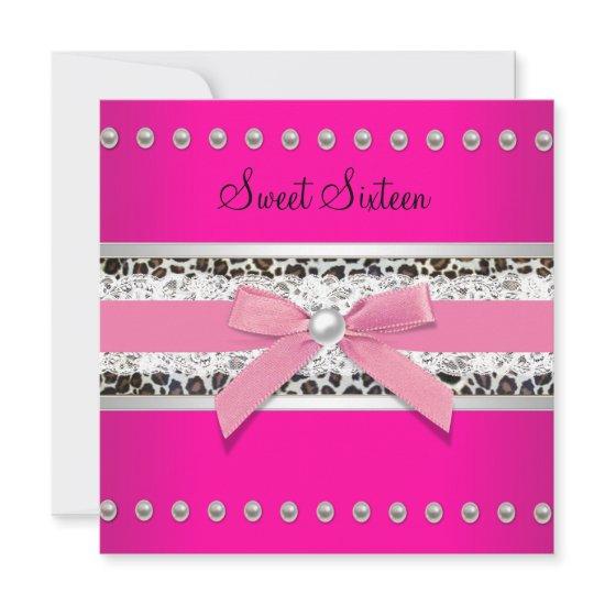 Hot Pink Leopard Sweet Sixteen Birthday Party