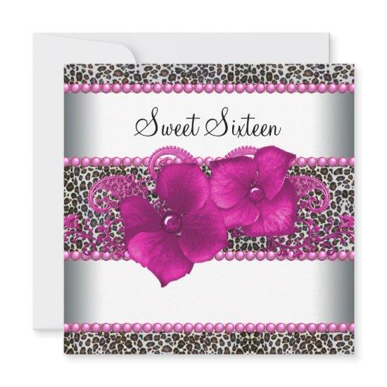Hot Pink Leopard Sweet Sixteen Birthday Party