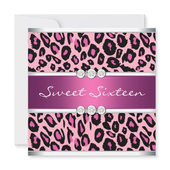Hot Pink Leopard Sweet Sixteen Birthday Party