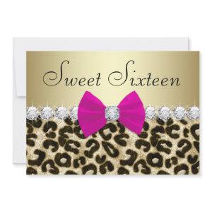 Hot Pink Leopard Sweet Sixteen