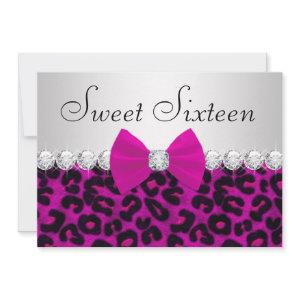 Hot Pink Leopard Sweet Sixteen