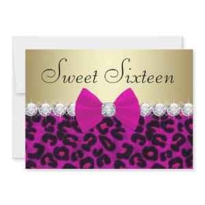 Hot Pink Leopard Sweet Sixteen