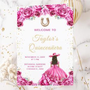 Hot Pink Princess Charro Quinceañera Program