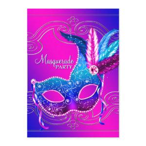 Hot Pink Purple Masquerade Party