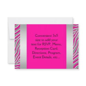 Hot Pink Zebra RSVP