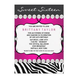 Hot Pink Zebra Sweet Sixteen Birthday Party