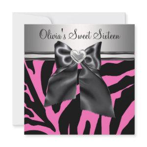 HotPink Zebra Sweet Sixteen Birthday