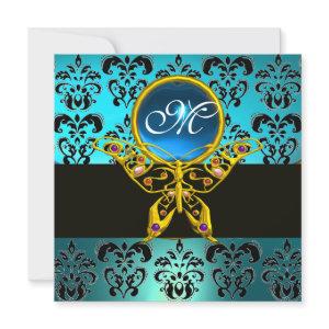 HYPER BUTTERFLY MONOGRAM,blue damask sapphire