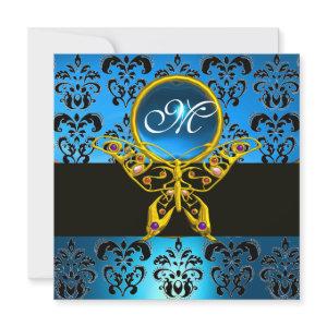 HYPER BUTTERFLY MONOGRAM,blue damask sapphire