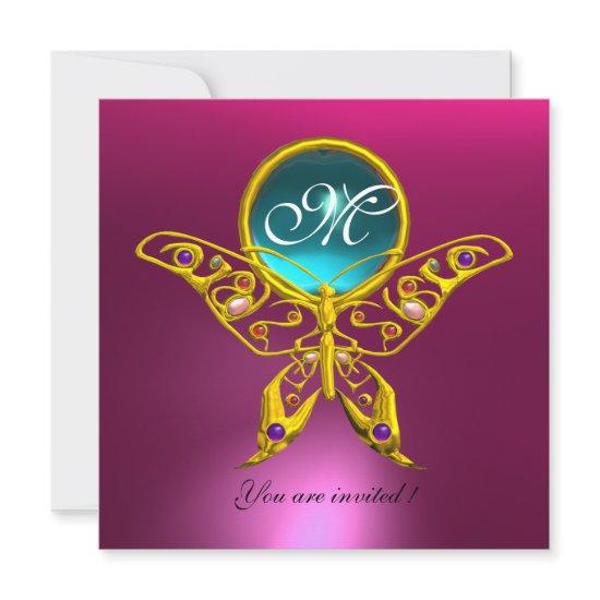 HYPER BUTTERFLY MONOGRAM, pink blue,aquamarine