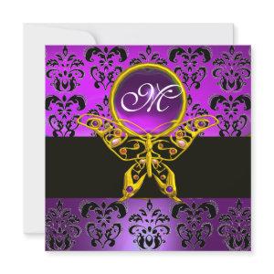 HYPER BUTTERFLY MONOGRAM,purple damask,amethyst