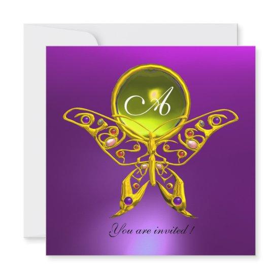 HYPER BUTTERFLY MONOGRAM,yellow topaz ,purple
