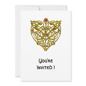 HYPER VALENTINE/ GOLD CELTIC KNOT HEART White