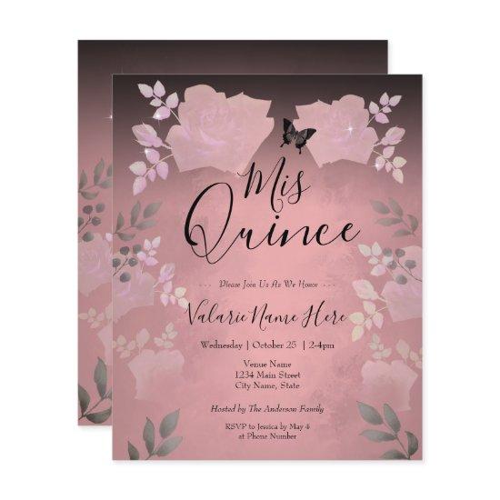 Ice Rose Pink Floral Quinceanera Budget