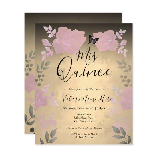 Ice Rose Pink Floral Quinceanera Budget