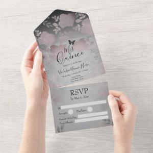 Ice Rose Silver Floral Quinceanera All In One Invi All In One