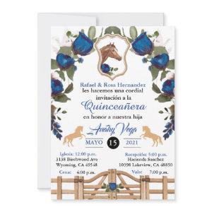 Invitación Blue  Cowgirl Western