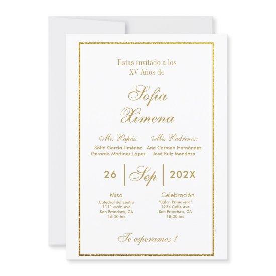 Invitación de quinceañera elegante