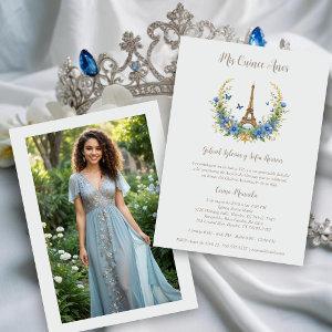 Invitación Spanish Quinceañera Romantic Eiffel Tow