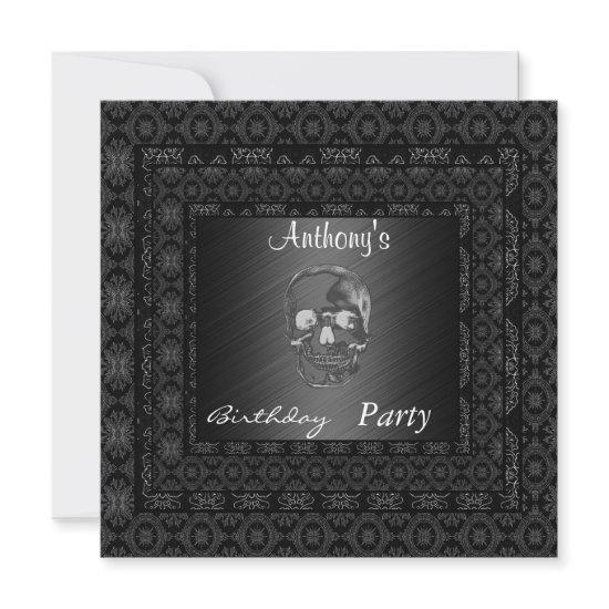 Skull 15th Birthday Party  Black