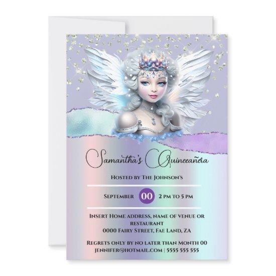 Iridescent fairy enchanted glitter Quinceañera