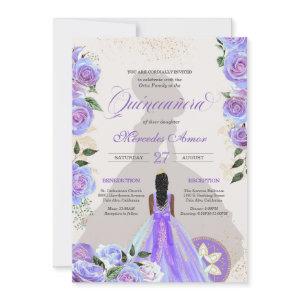 Iridescent Purple Blue Fancy Charro Quinceanera
