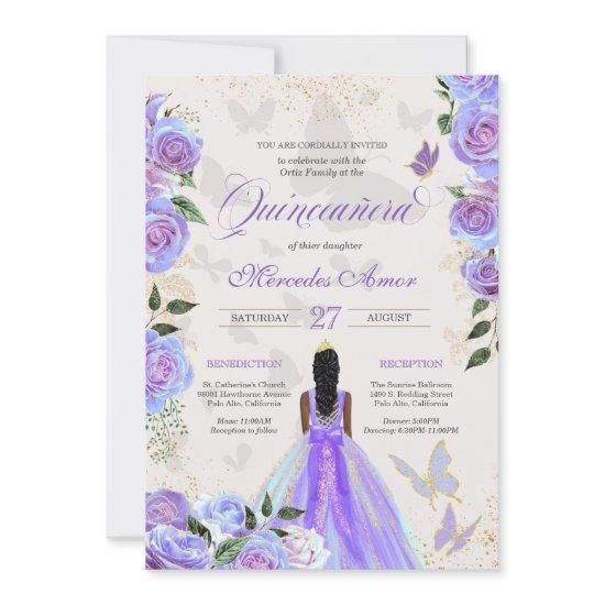 Iridescent Purple Butterflies Mariposa Quinceanera