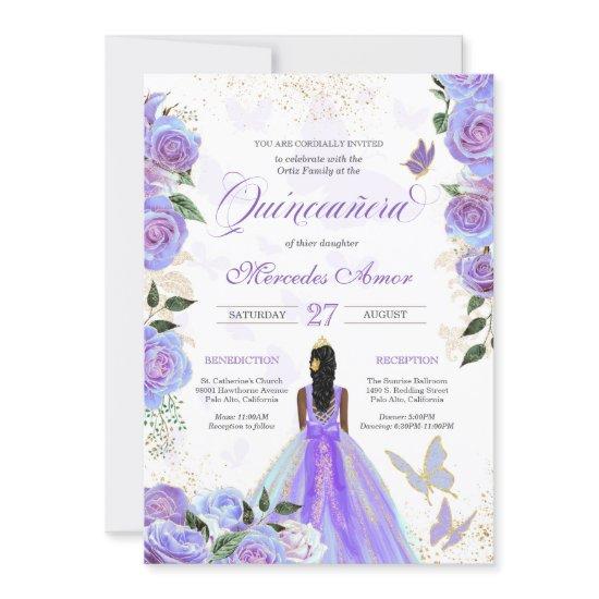 Iridescent Purple Butterflies Mariposa Quinceanera