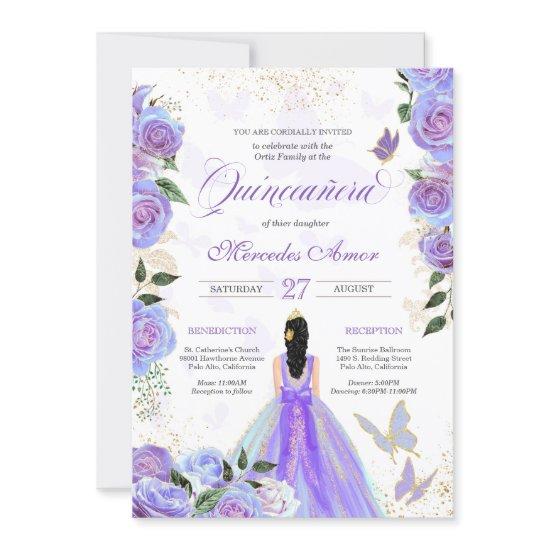 Iridescent Purple Butterflies Mariposa Quinceanera