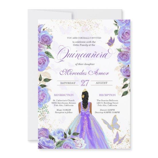 Iridescent Purple Butterflies Mariposa Quinceanera