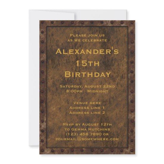Iron Framed Effect Boys Birthday Double Sided