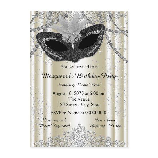 Ivory and Black Pearl Masquerade Party