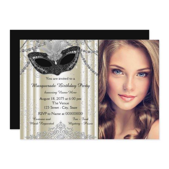 Ivory and Black Pearl Masquerade Party