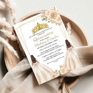 Ivory  Floral Butterfly Twin Quinceanera