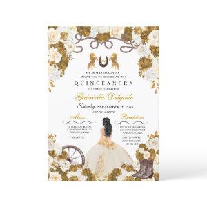 Ivory & Gold Western Charro Cowgirl Quinceanera
