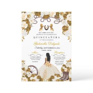 Ivory & Gold Western Charro Cowgirl Quinceanera