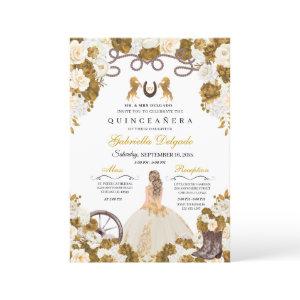 Ivory & Gold Western Charro Cowgirl Quinceanera