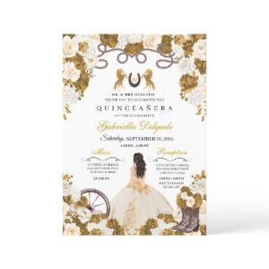 Ivory & Gold Western Charro Cowgirl Quinceanera
