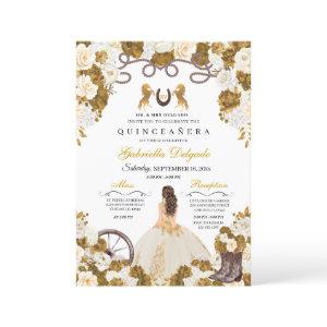 Ivory & Gold Western Charro Cowgirl Quinceanera