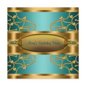 Jade Green Gold Womans Birthday Party