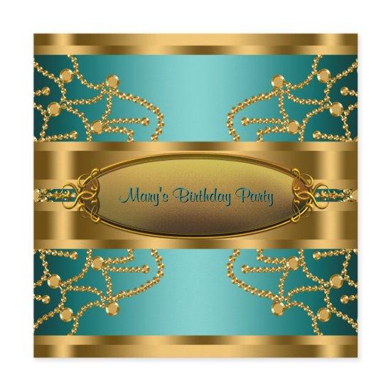 Jade Green Gold Womans Birthday Party