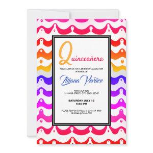 Jazzy Tropical Psychedelic Wavy Stripes
