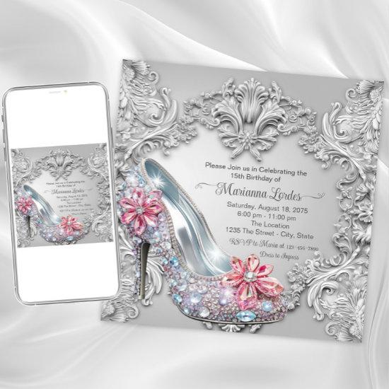 Jewel High Heel Shoe Quinceañera Birthday Party