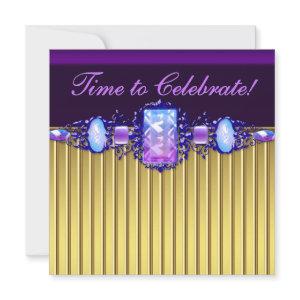 Jewels Purple Gold Birthday Party